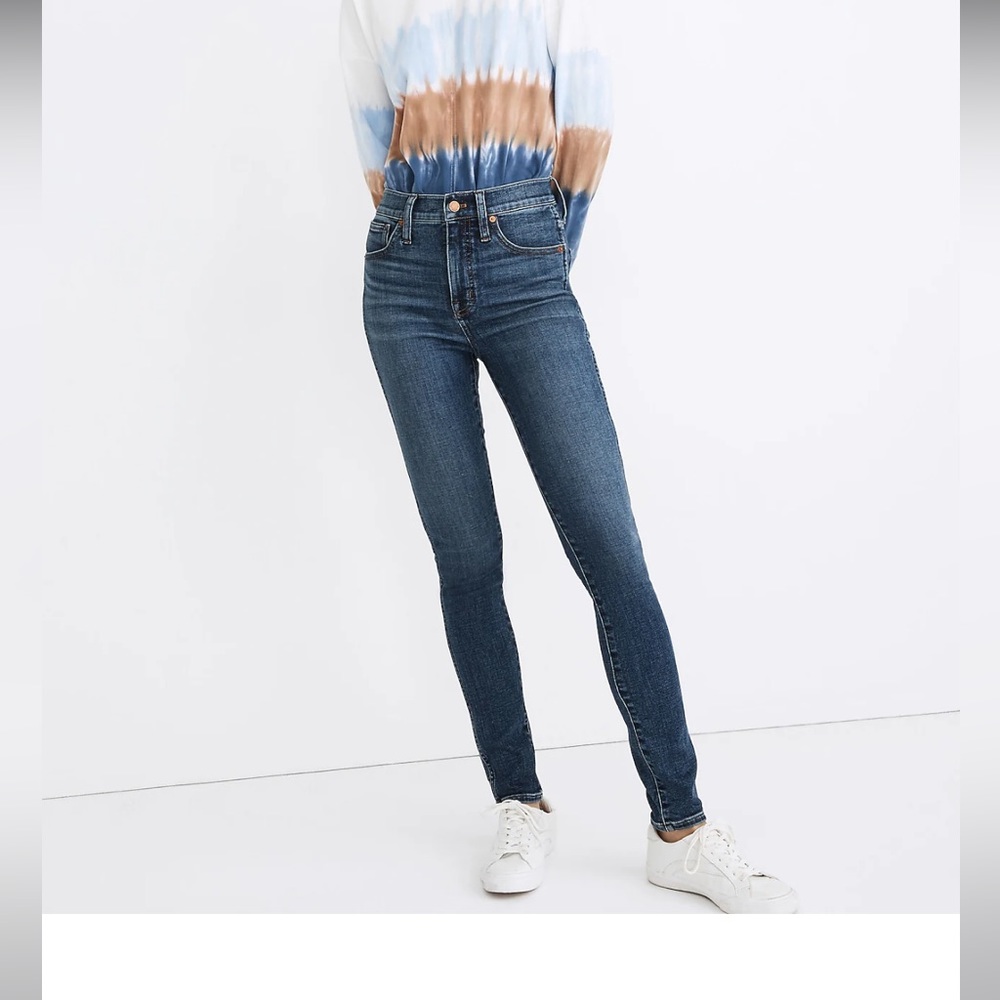MADEWELL 10” high rise skinny jeans 27 Cordell wash heatrich cashmere